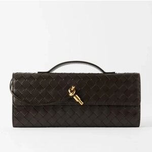 Black leather clutch